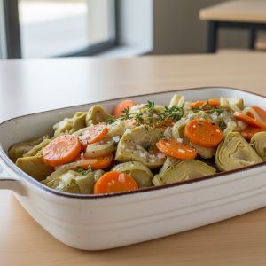 Artichauts à la barigoule provençale - Recette restauration collective