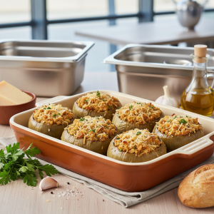 Artichauts farcis à la provençale - Recette restauration collective