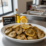Artichauts grillés à l'huile d'olive - Recette restauration collective