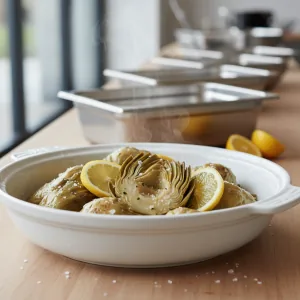 Artichauts vapeur au citron - Recette restauration collective