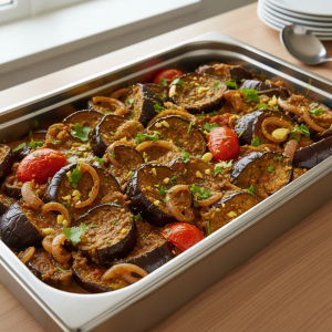 Aubergines au curry indien - Recette restauration collective