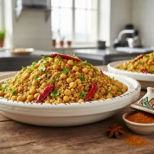 Boulgour aux pois chiches et épices marocaines - Recette restauration collective