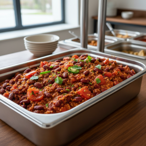 Boulgour chili sin carne - Recette restauration collective