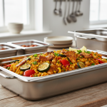 Boulgour paella végétarienne - Recette restauration collective