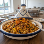 Boulgour tajine fruits secs et amandes - Recette restauration collective