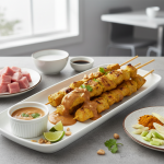 Brochettes de porc satay - Recette restauration collective