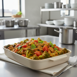 Brocolis à l'indienne au curry - Recette restauration collective