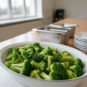 Brocolis blanchis nature - Recette restauration collective