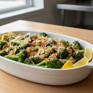 Brocolis sautés à l'ail et parmesan - Recette restauration collective