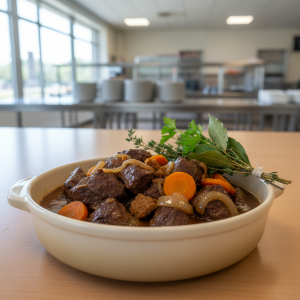 Bœuf braisé à la bière - Recette restauration collective