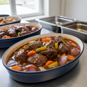 Bœuf braisé à la Guinness - Recette restauration collective