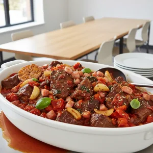 Bœuf braisé à l'italienne - Recette restauration collective