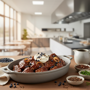 Bœuf braisé au café nordique - Recette restauration collective