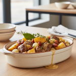 Bœuf braisé au cidre et aux pommes - Recette restauration collective