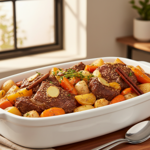 Bœuf braisé aux épices douces - Recette restauration collective