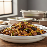 Bœuf sauté aux champignons noirs - Recette restauration collective