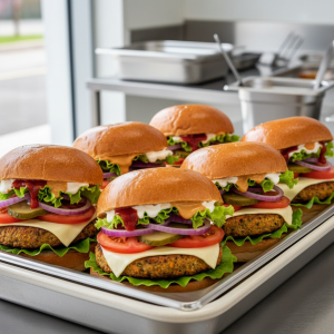 Burgers végétariens - Recette restauration collective