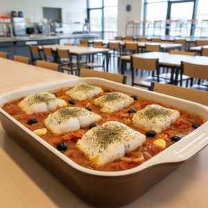 Cabillaud à la provençale - Recette restauration collective