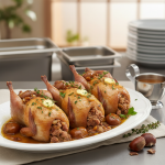 Cailles farcies aux marrons - Recette restauration collective