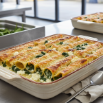 Cannelloni ricotta épinards gratinés - Recette restauration collective