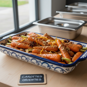 Carottes à la marocaine miel et cannelle - Recette restauration collective