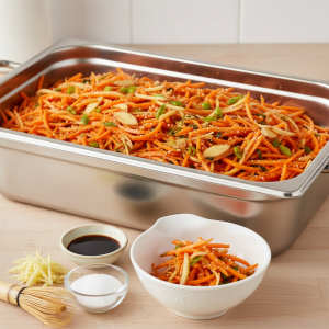 Carottes râpées à l'aigre-douce - Recette restauration collective