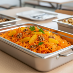 Carottes râpées à l'orange et aux noix - Recette restauration collective