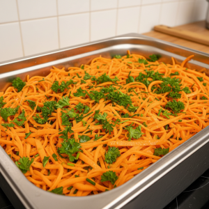 Carottes râpées aux herbes - Recette restauration collective