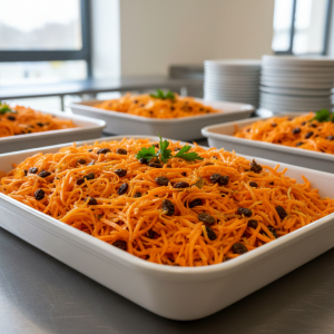 Carottes râpées aux raisins secs - Recette restauration collective