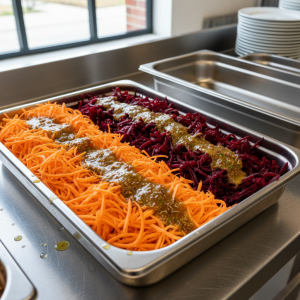 Carottes râpées et betteraves - Recette restauration collective