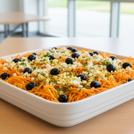 Carottes râpées, féta et olives noires - Recette restauration collective