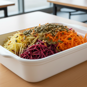 Carottes râpées multicolores - Recette restauration collective