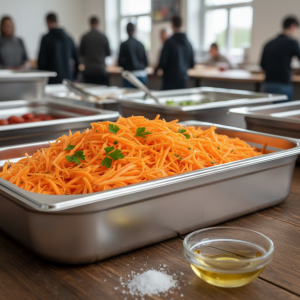 Carottes râpées nature - Recette restauration collective