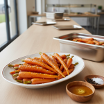 Carottes rôties au four au miel - Recette restauration collective