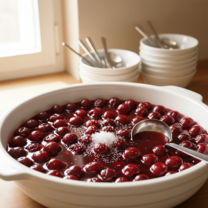 Cerises pochées - Recette restauration collective