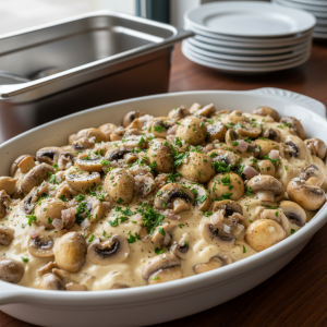 Champignons à la crème fraîche - Recette restauration collective