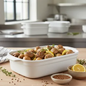 Champignons à la grecque marinés - Recette restauration collective