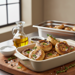 Champignons grillés à l'huile d'olive - Recette restauration collective