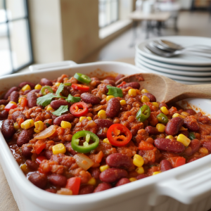 Chili sin carne épicé - Recette restauration collective