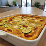 Clafoutis salé à la provençale, tomates confites et chèvre - Recette restauration collective