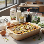 Clafoutis salé inspiration japonaise au miso et shiitake - Recette restauration collective