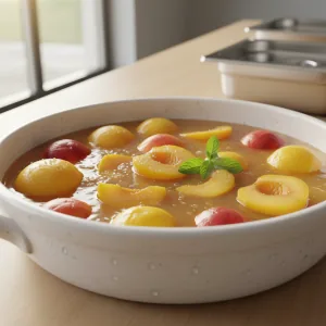Compote de pêches - Recette restauration collective