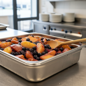 Compote pommes-myrtilles - Recette restauration collective