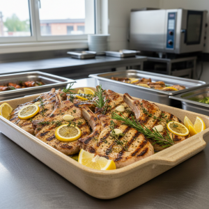 Côtes de porc grillées aux herbes - Recette restauration collective