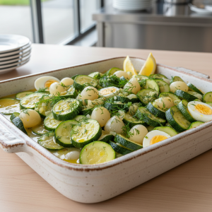 Courgettes à la grecque citronnées - Recette restauration collective