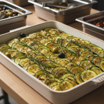 Courgettes grillées à l'huile d'olive - Recette restauration collective