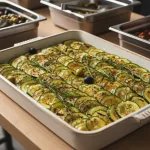 Courgettes grillées à l'huile d'olive - Recette restauration collective