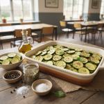 Courgettes rôties au four aux herbes - Recette restauration collective