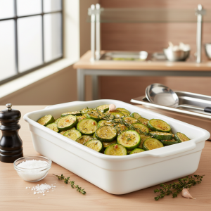 Courgettes sautées à l'ail et au thym - Recette restauration collective