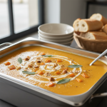 Crème de potiron à la noisette - Recette restauration collective